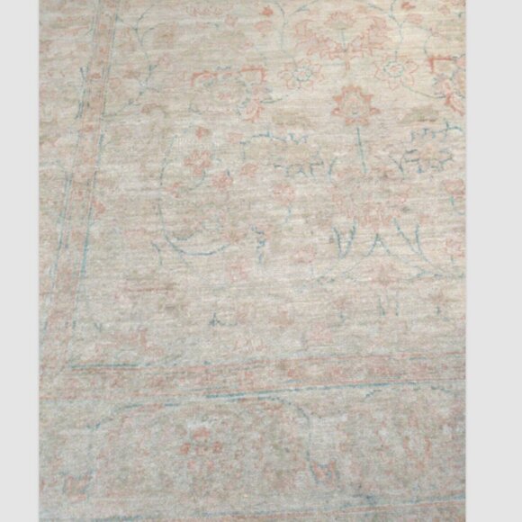 Indo Oushak Vintage Rug 66"x 94" Hand-Knotted Traditional | 100% Wool - Picture 3 of 16